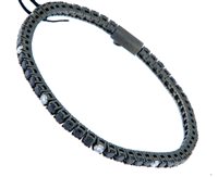 Bracciale John Richmond Uomo in Titanio Diamante Lab Grown JRTM11BW